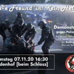 Plakat Polizeigewalt Demo 07.11